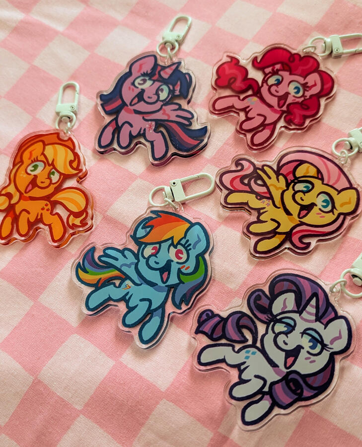 Pastel Ponies Acrylic Charms Pastel Ponies Acrylic Charms